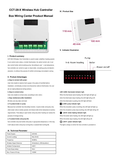 w EN MANUAL CCT 28 X Hub Controller